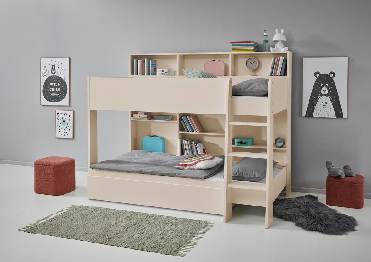 Etagenbett Sely Kashmir Dekor, Lf: 90x200 cm - Kaschmir, KONVENTIONELL, Holzwerkstoff (90/200cm)