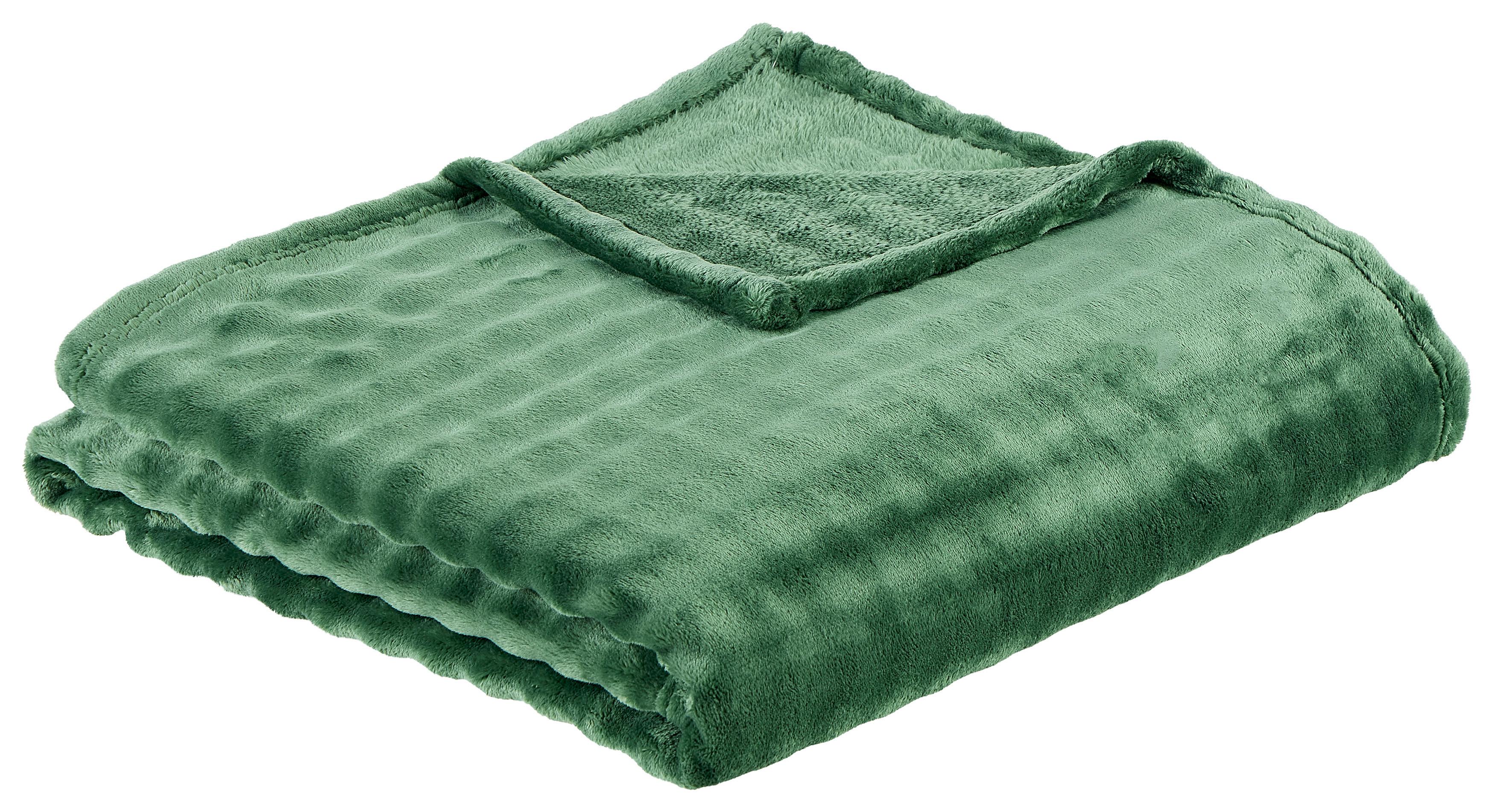 Kuscheldecke Antonia - Grün, MODERN, Textil (150/200cm) - Luca Bessoni