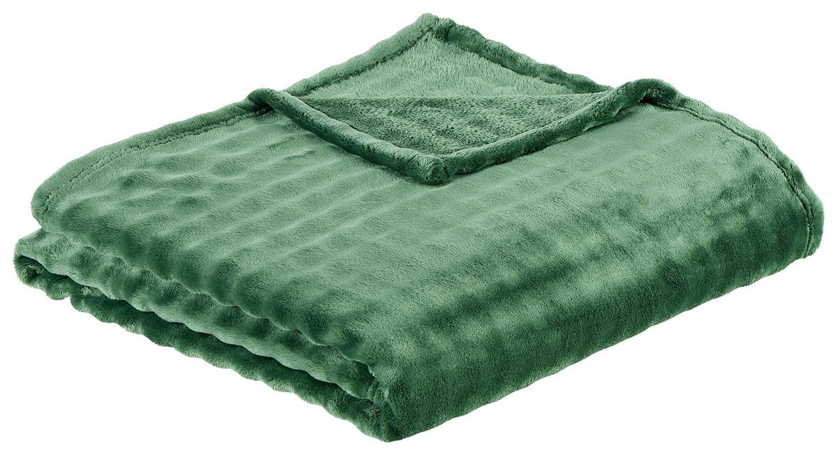 Kuscheldecke Antonia - Grün, MODERN, Textil (150/200cm) - Luca Bessoni