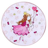 Kinderteppich Rund Prinzessin Pink Juleta Ø 80 Cm - Pink, MODERN, Textil (80cm) - Luca Bessoni