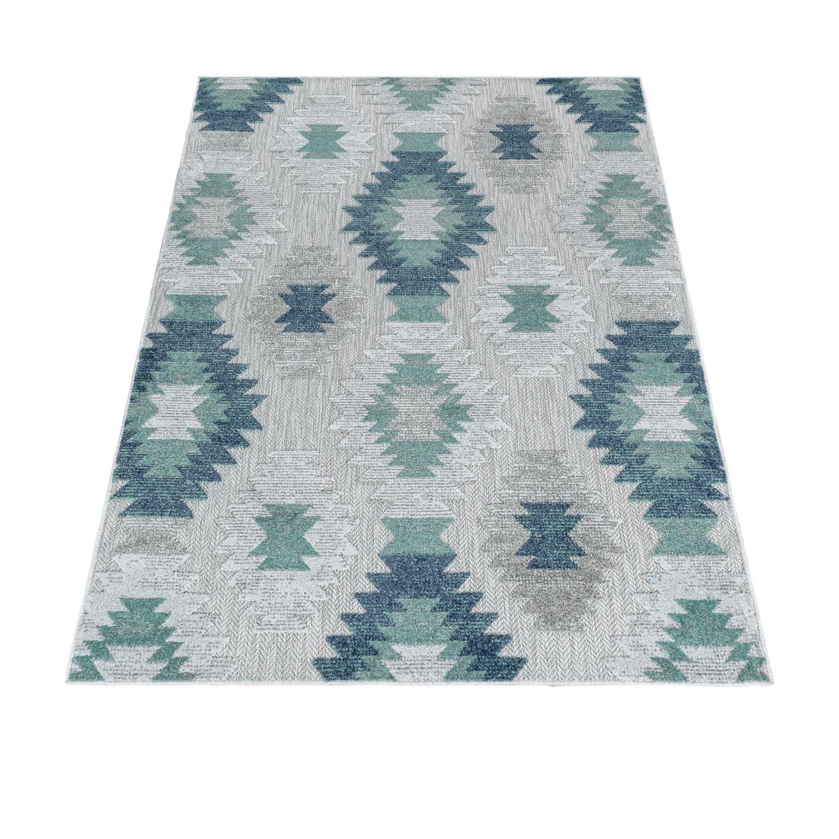 Flachwebteppich Bahama - Blau, Design, Textil (200/290cm) - Novel