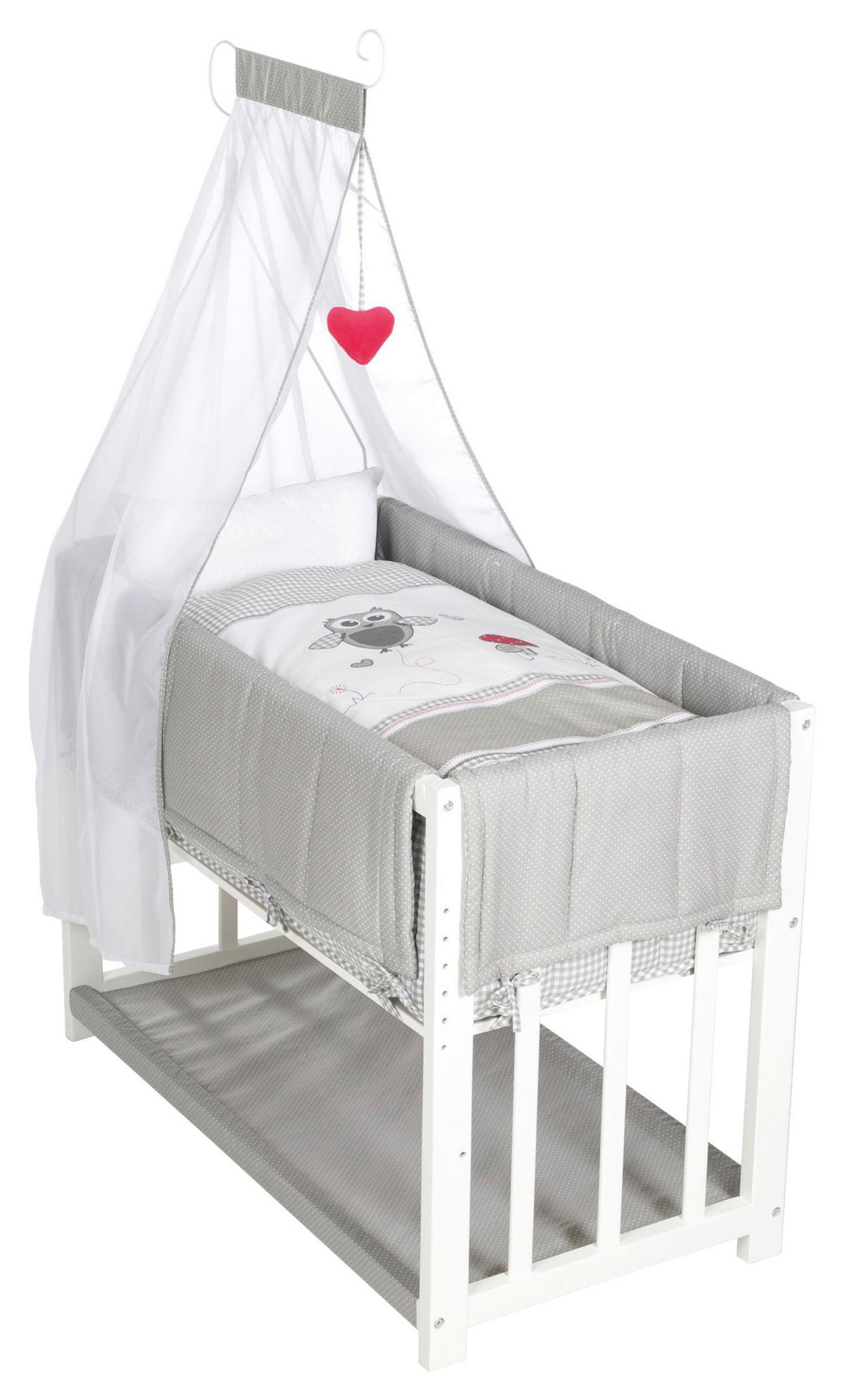 Stubenwagen-Komplettset 289149wes148 - Rot/Weiß, Basics, Holzwerkstoff/Textil (95/76/74,5cm) - Roba