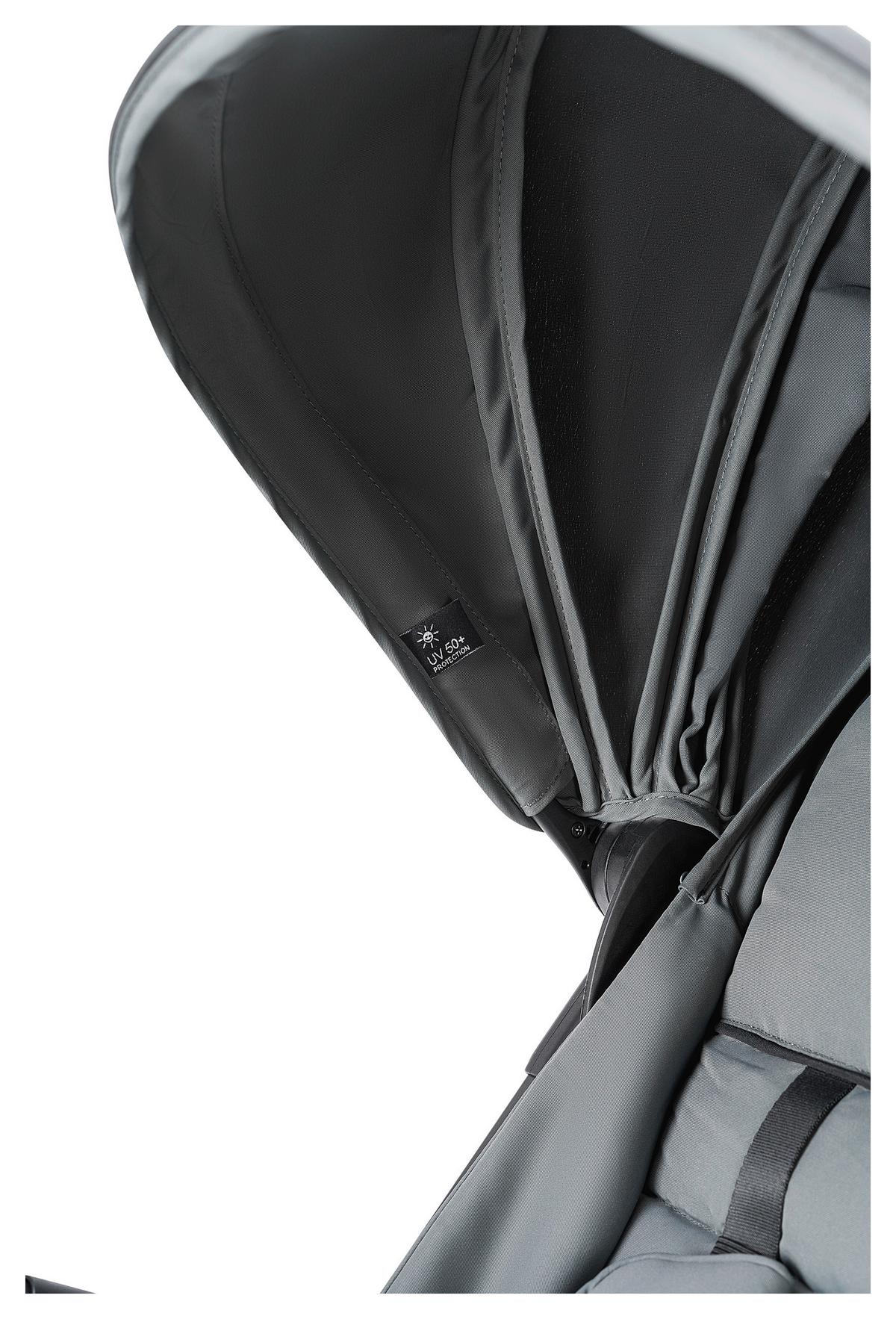 Buggy Boogy 2 Stone Grau, B/H/T: 51x105x84,5 - Dunkelgrau/Schwarz, Basics, Textil/Metall (51/105/84,5cm) - Osann