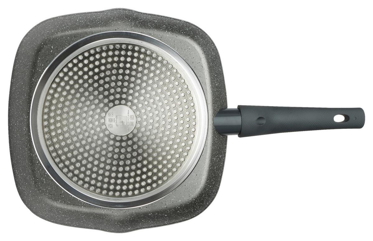 Grillpfanne Orion D: 28 Cm Aluminium Kunststoff Kratzfest - Grau, Basics, Kunststoff/Metall (28cm)