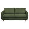 Schlafsofa Winter Dunkelgrün B: 195 cm - Dunkelgrün/Buchefarben, Design, Textil (195/90/102cm) - Livetastic