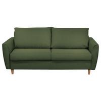 Schlafsofa Winter Dunkelgrün B: 195 cm - Dunkelgrün/Buchefarben, Design, Textil (195/90/102cm) - Livetastic