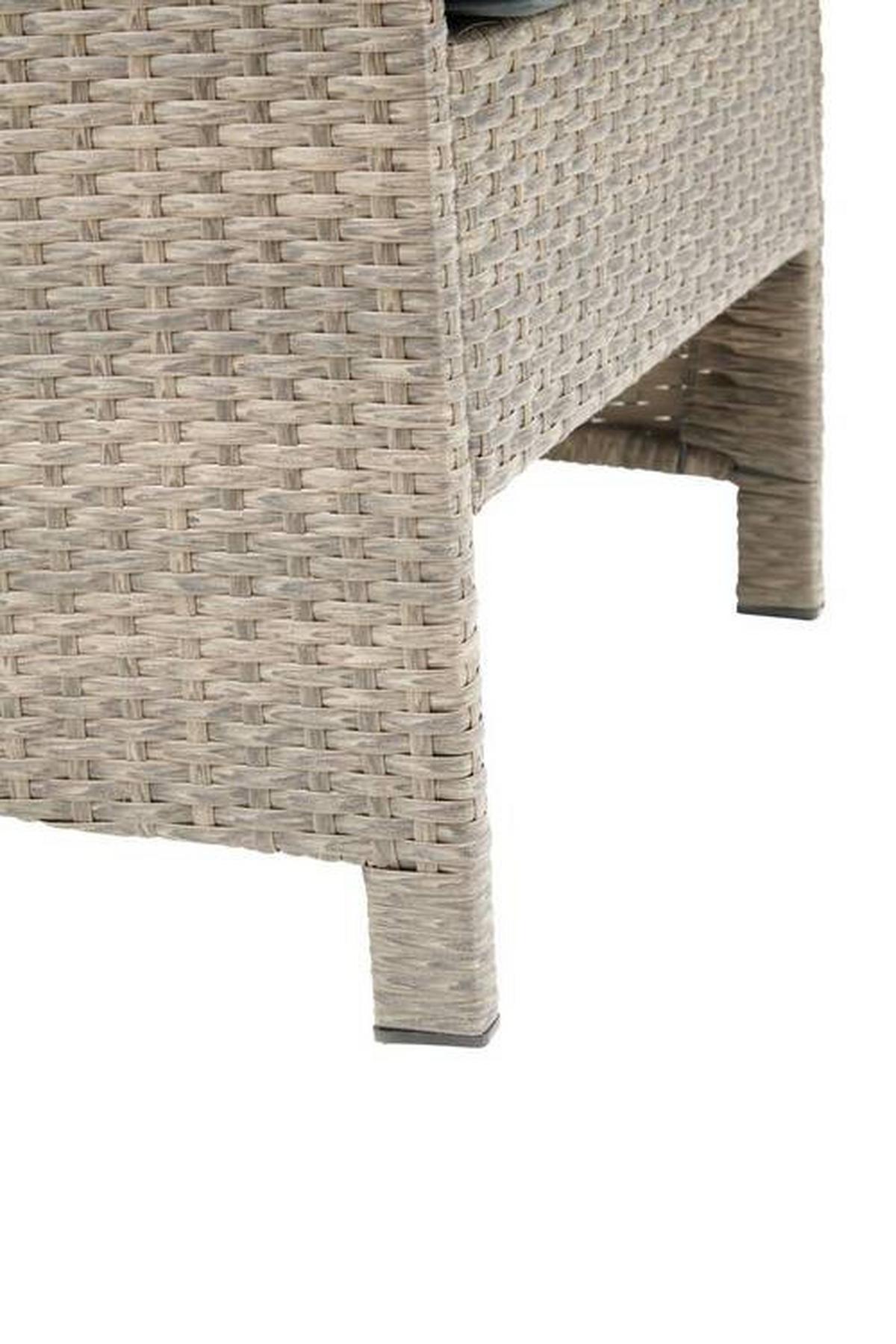 Loungegarnitur Barbara Aus Metall/Kunststoff/Glas - Dunkelgrau/Schwarz, MODERN, Glas/Kunststoff - Luca Bessoni