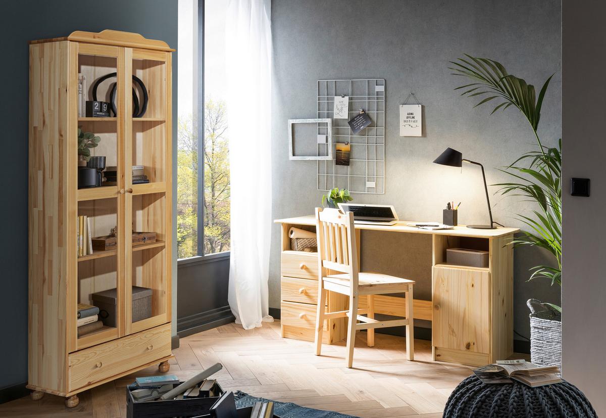 Stuhl-set Kiefer Massiv, B: 42cm - Naturfarben, Design, Holz (42/92/42cm) - Livetastic