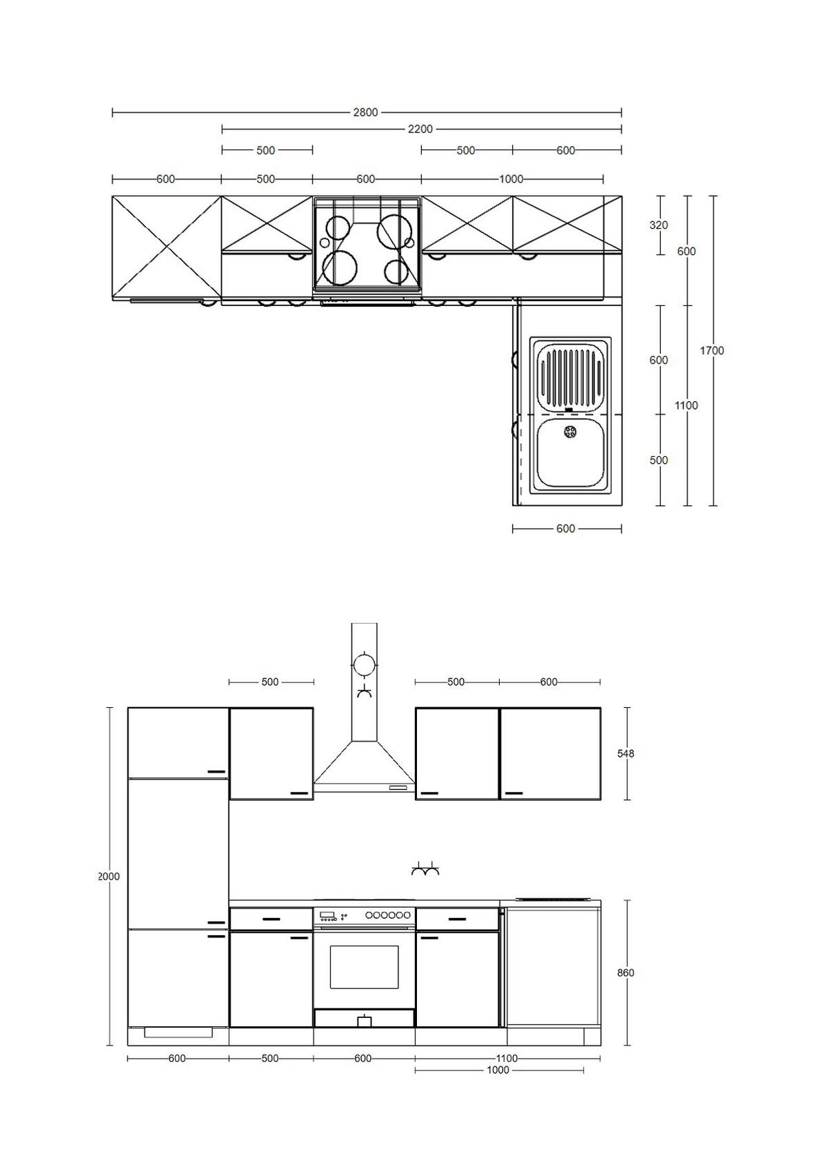 Eckküche Nepal mit Geräten 280x170 cm Kaschmir/Eiche - Kaschmir/Sonoma Eiche, MODERN, Holzwerkstoff (280/170cm) - FlexWell