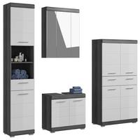 Badezimmer Scout - Weiß Hochglanz/Grau, MODERN, Holzwerkstoff (171cm) - MID.YOU