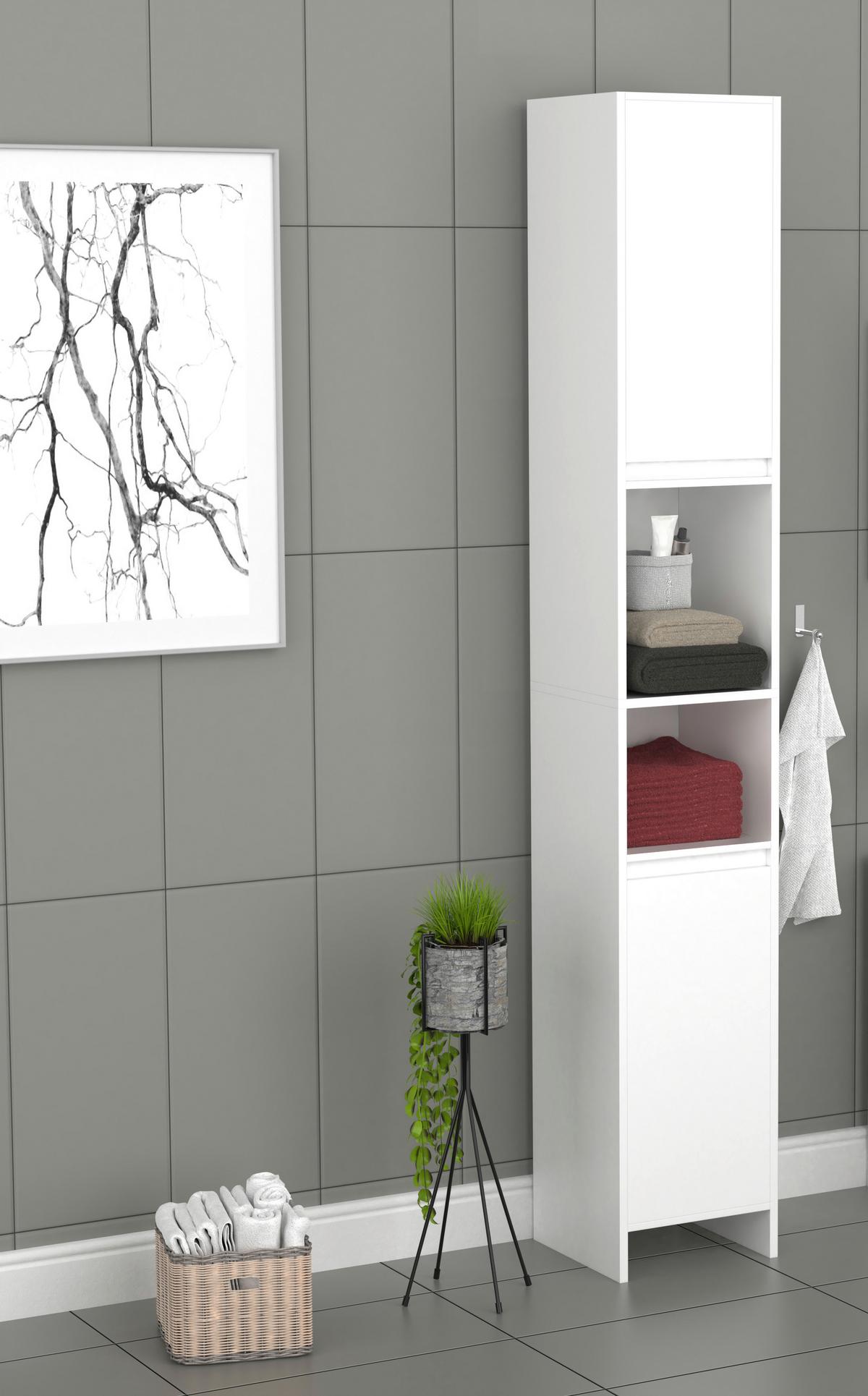 Hochschrank Malira Weiß B: 30 Cm - Weiß, MODERN, Holzwerkstoff (30/189/30cm) - MID.YOU