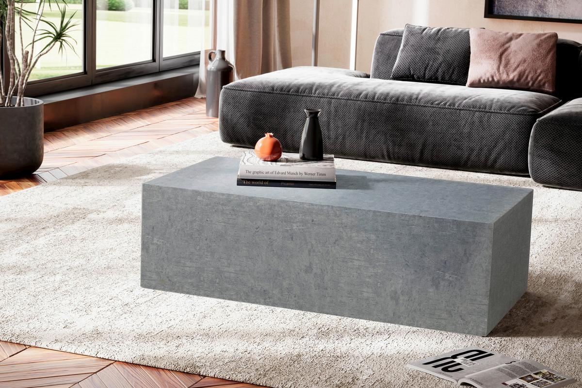 Couchtisch Schwarz L: 100 cm - Grau, Design, Holzwerkstoff (100/50/30cm) - MID.YOU