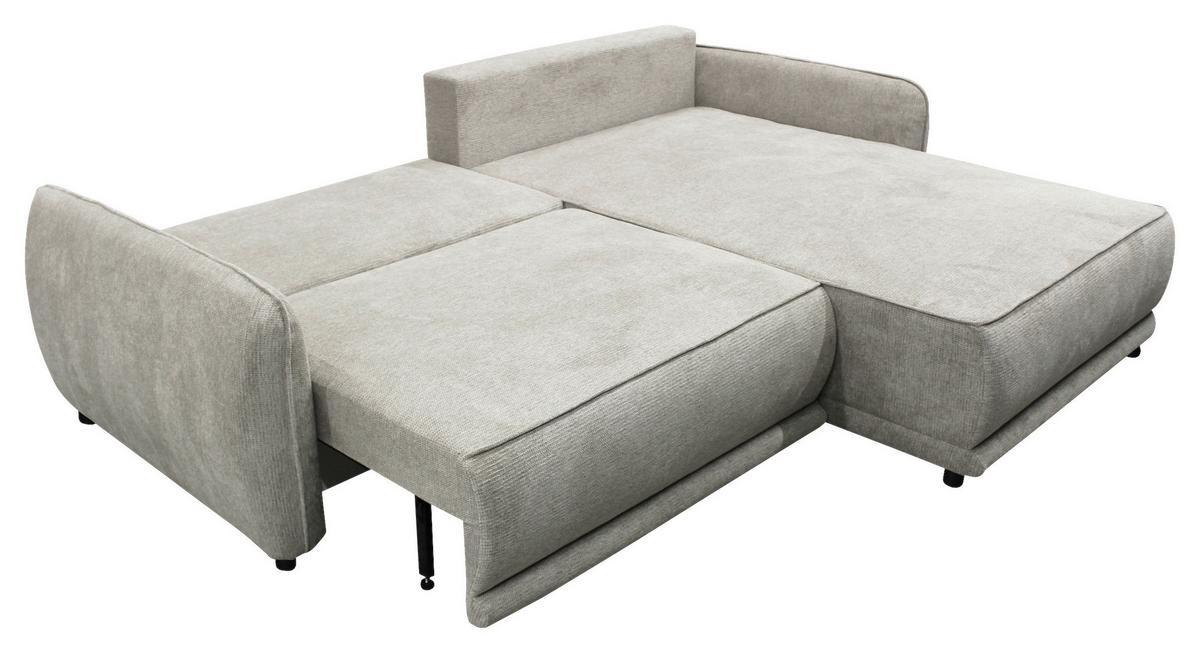 Ecksofa Fresh Graubraun 264x195 cm - Beige/Graubraun, Design, Textil (264/195cm) - MID.YOU