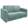 2-Sitzer-Sofa mit Schlaffunkt. Mia Hellgrün - Chromfarben/Mintgrün, Basics, Textil (159/88/87cm) - Livetastic
