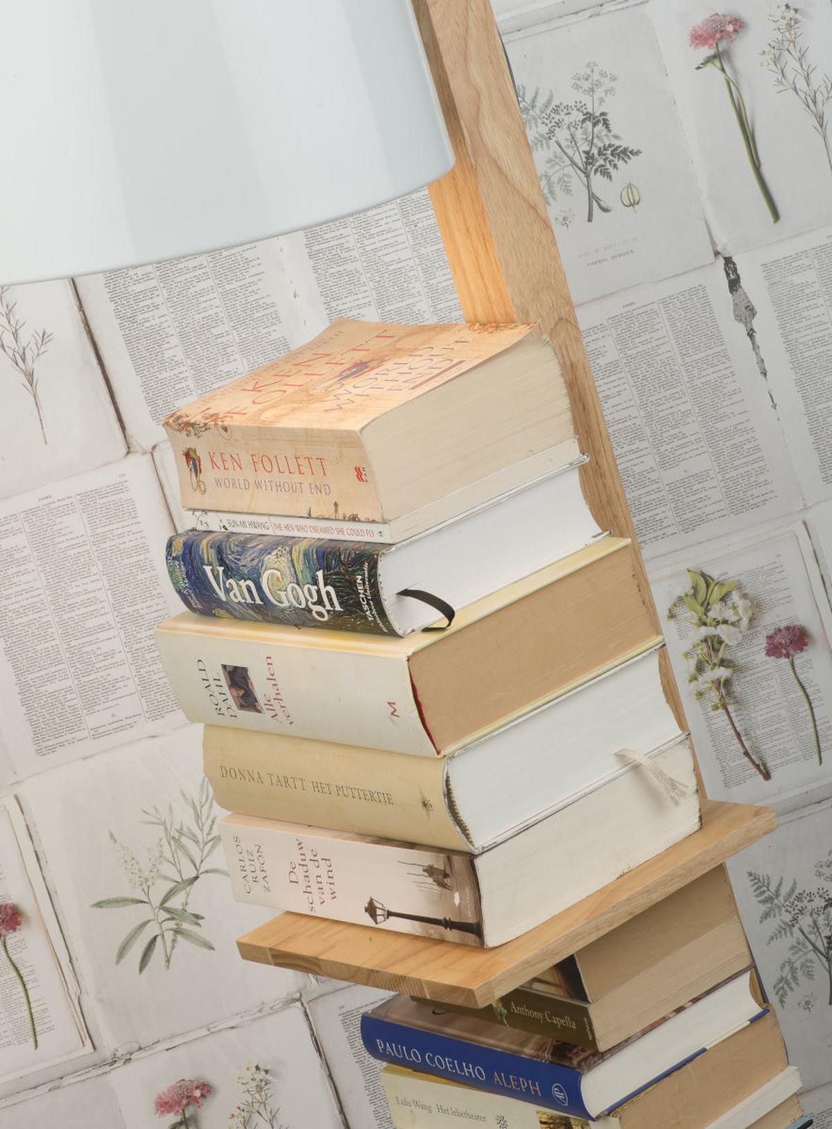 Stehlampe Holz Cambridge dimmbar Weiß/Braun - Weiß, Design, Holz/Metall (30/168/49cm) - It's about Romi