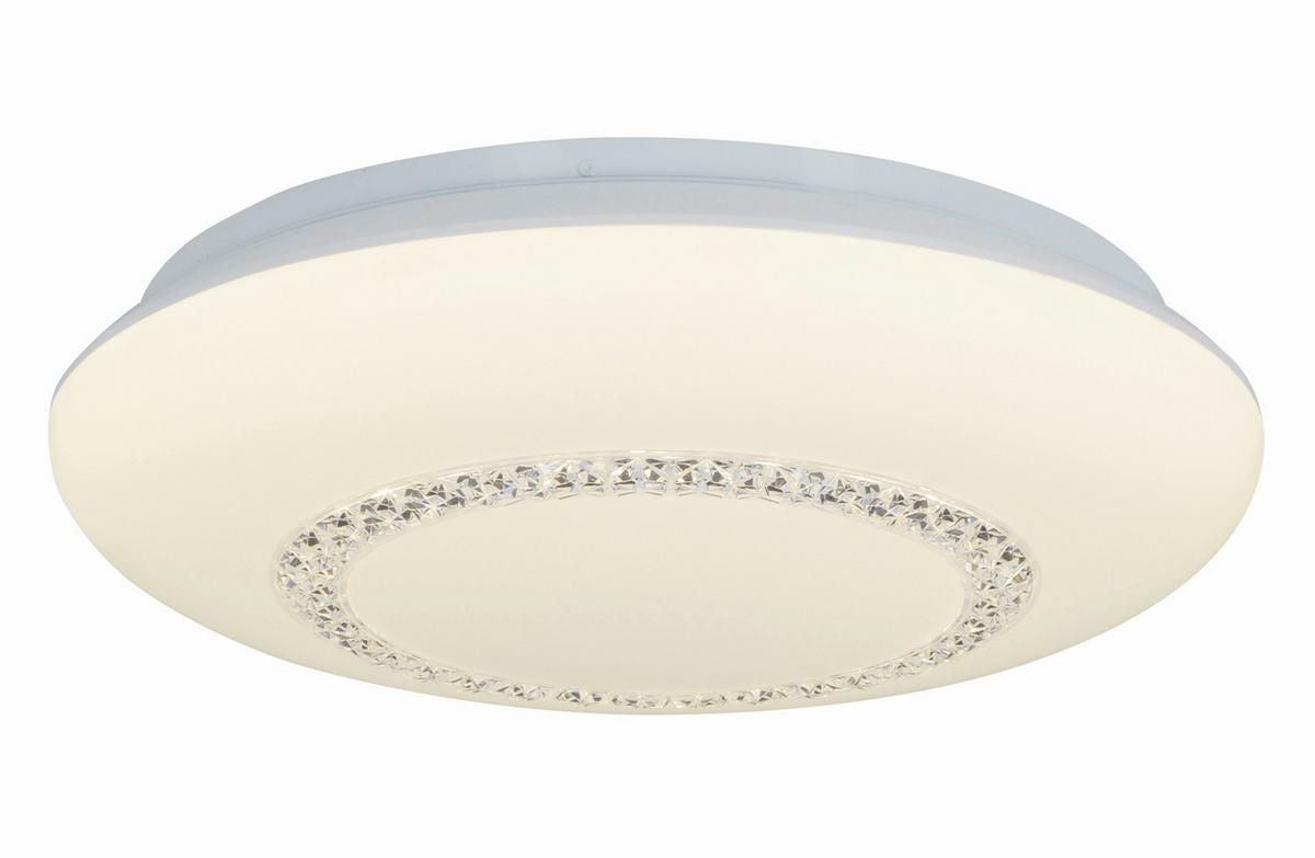 LED-Deckenleuchten Pilsen Ø 41 cm Rund - Klar/Weiß, Basics, Kunststoff/Metall (41cm) - Näve