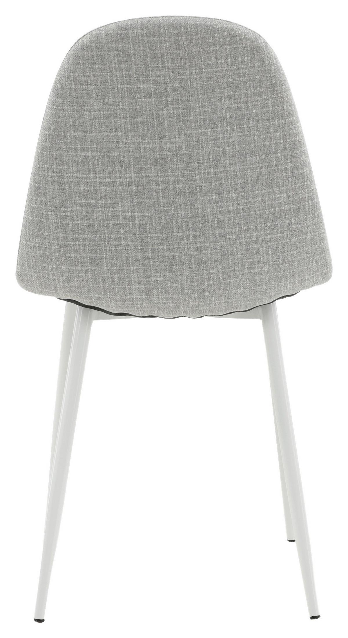 Stuhl-set Polar - Hellgrau/Weiß, Design, Textil/Metall (44/87/53cm) - Livetastic
