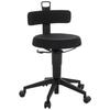 Bürohocker Top Work Flex - Schwarz, Basics, Kunststoff/Textil (40/74-86/46cm) - MID.YOU
