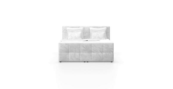 Boxspringbett mit Topper und Bettkasten 180x200 cm Medino - Hellgrau, KONVENTIONELL, Holz/Holzwerkstoff (180/200cm) - Luca Bessoni