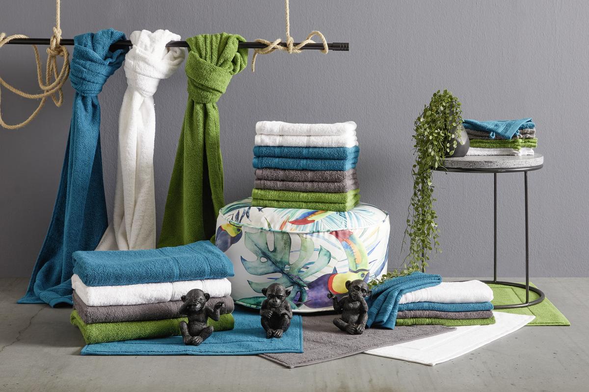 RUČNÍK Melanie, 50/100cm, petrolejová - petrolej, textil (50/100cm) - Modern Living