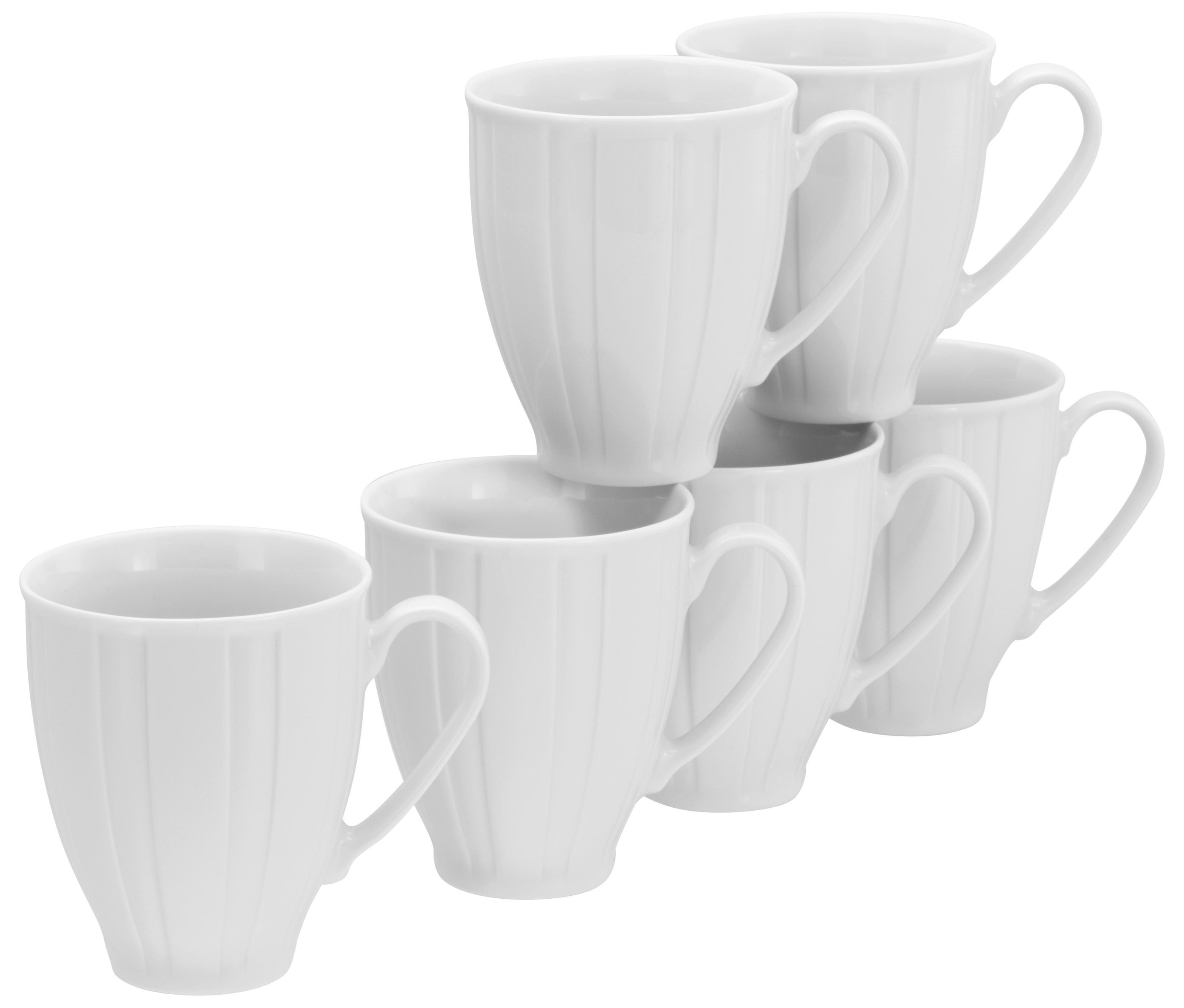 Kaffeebecherset Barcelona Porzellan 6--teilig. - Weiß, Basics, Keramik - Creatable
