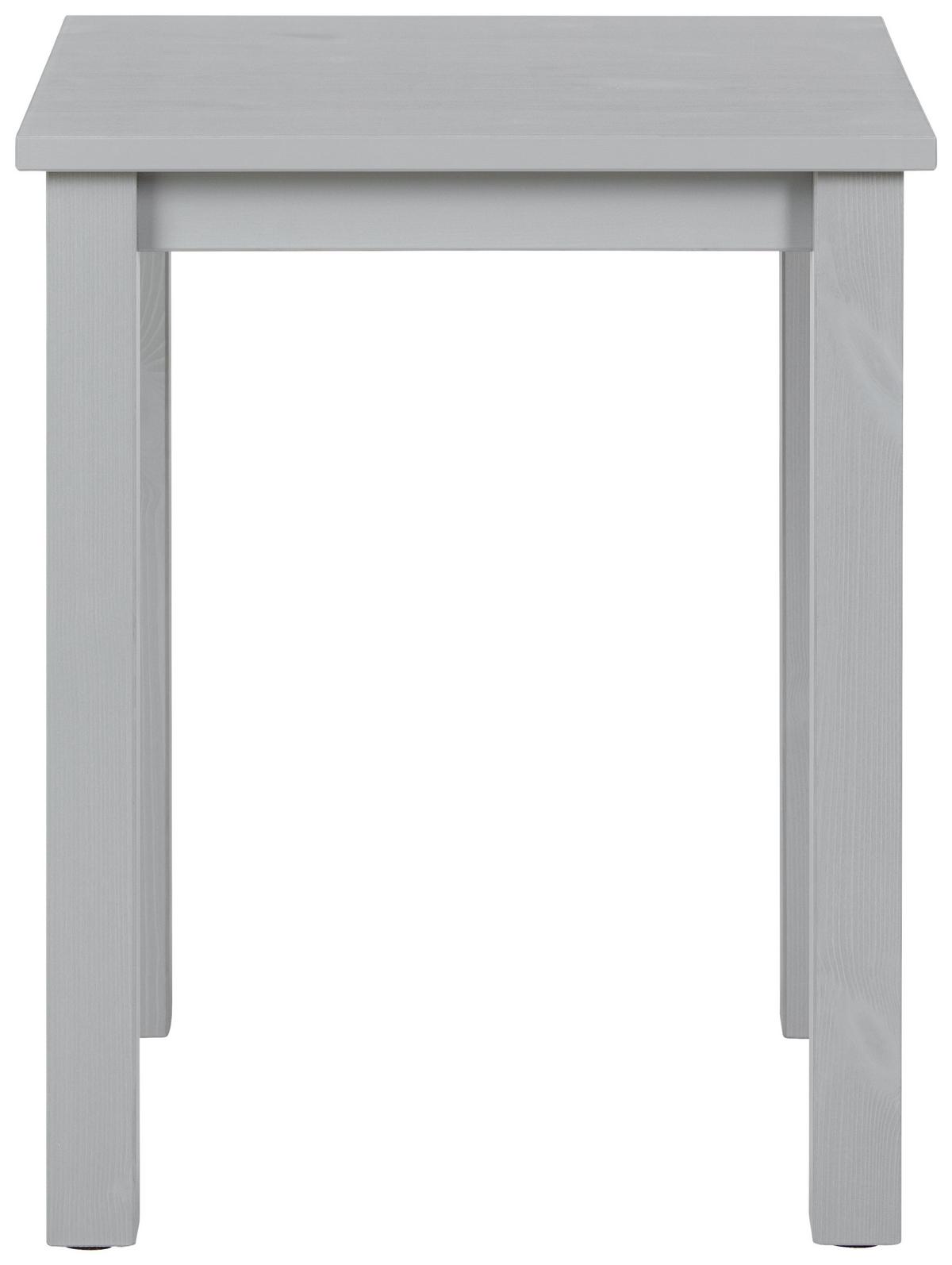 Beistelltisch Kiefer Massiv Stellan, Grau - Grau, Basics, Holz (45/45/55cm) - MID.YOU