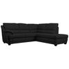 Ecksofa Nebolo Schwarz Lederlook - Schwarz, Design, Textil (245/225cm) - Livetastic