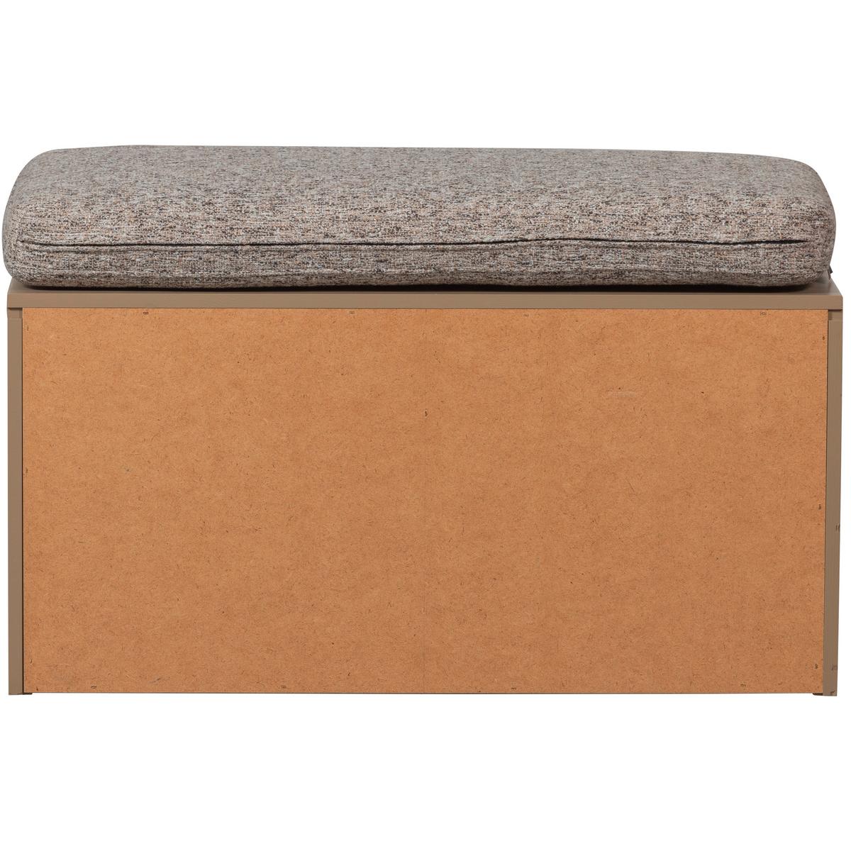 Garderobenbank Turner Schlammfarben B: 80 Cm - Schlammfarben/Khaki, Design, Holz/Textil (80/47/44cm) - Livetastic