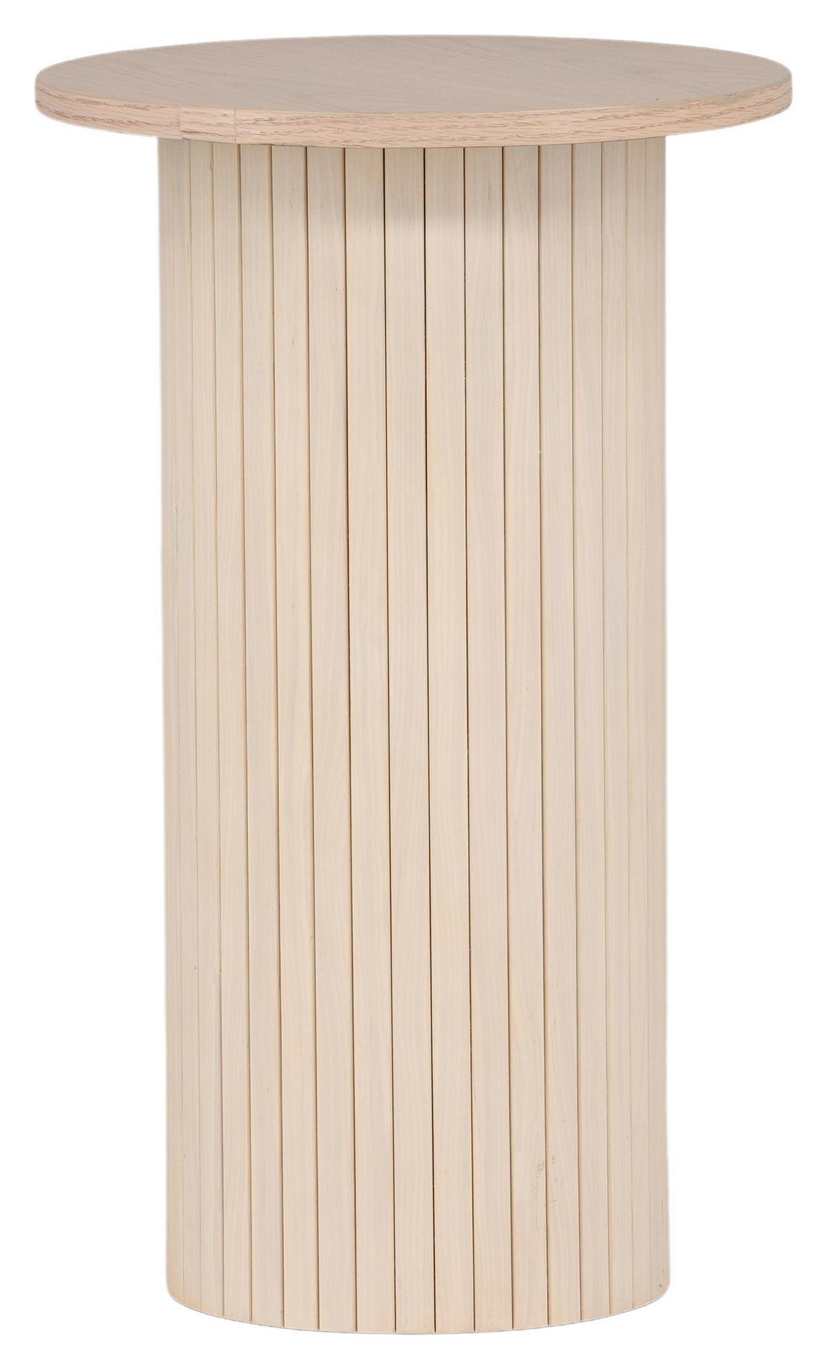 Beistelltisch Bianca - Beige/Weiß, Design, Holzwerkstoff (40/40/65cm) - Livetastic