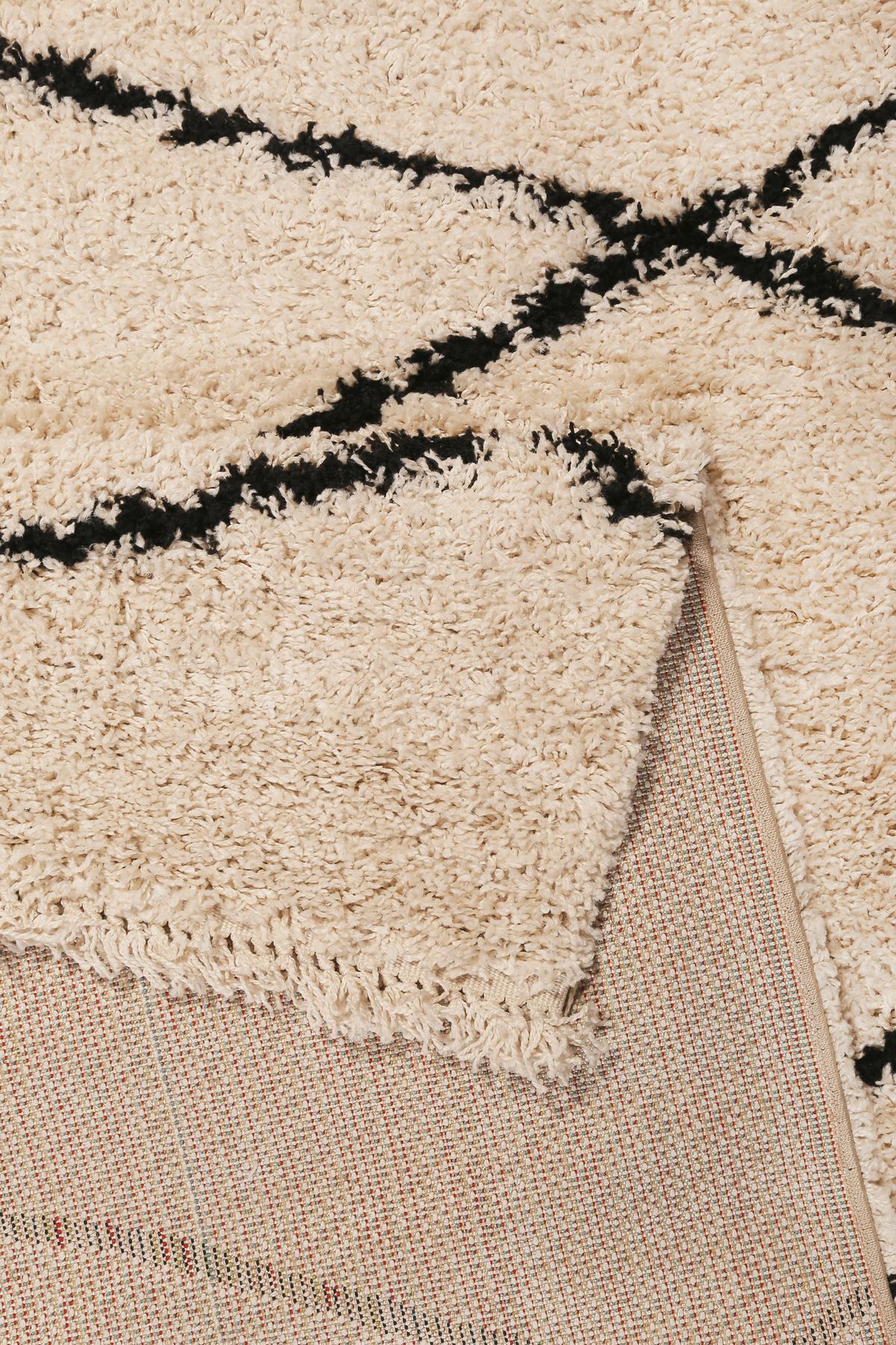 Hochflorteppich Studio One - Beige, Design, Textil (133/200cm) - WECON HOME