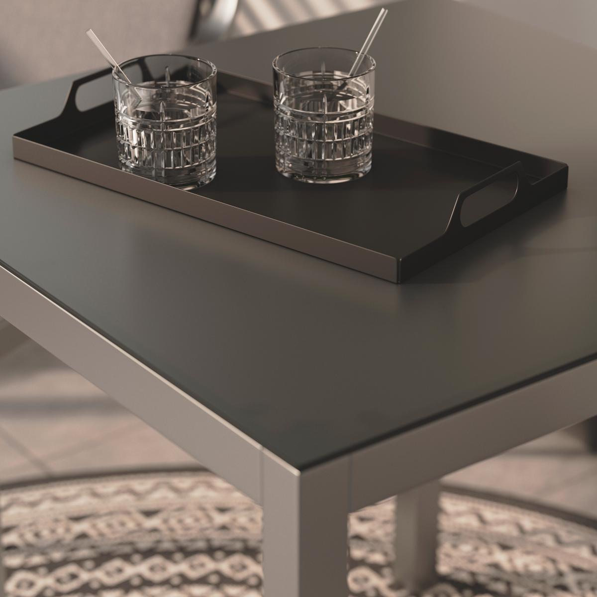 SADA NA BALKON SIENNA - antracitová, Moderní, kov/textil (70/74/70cm)