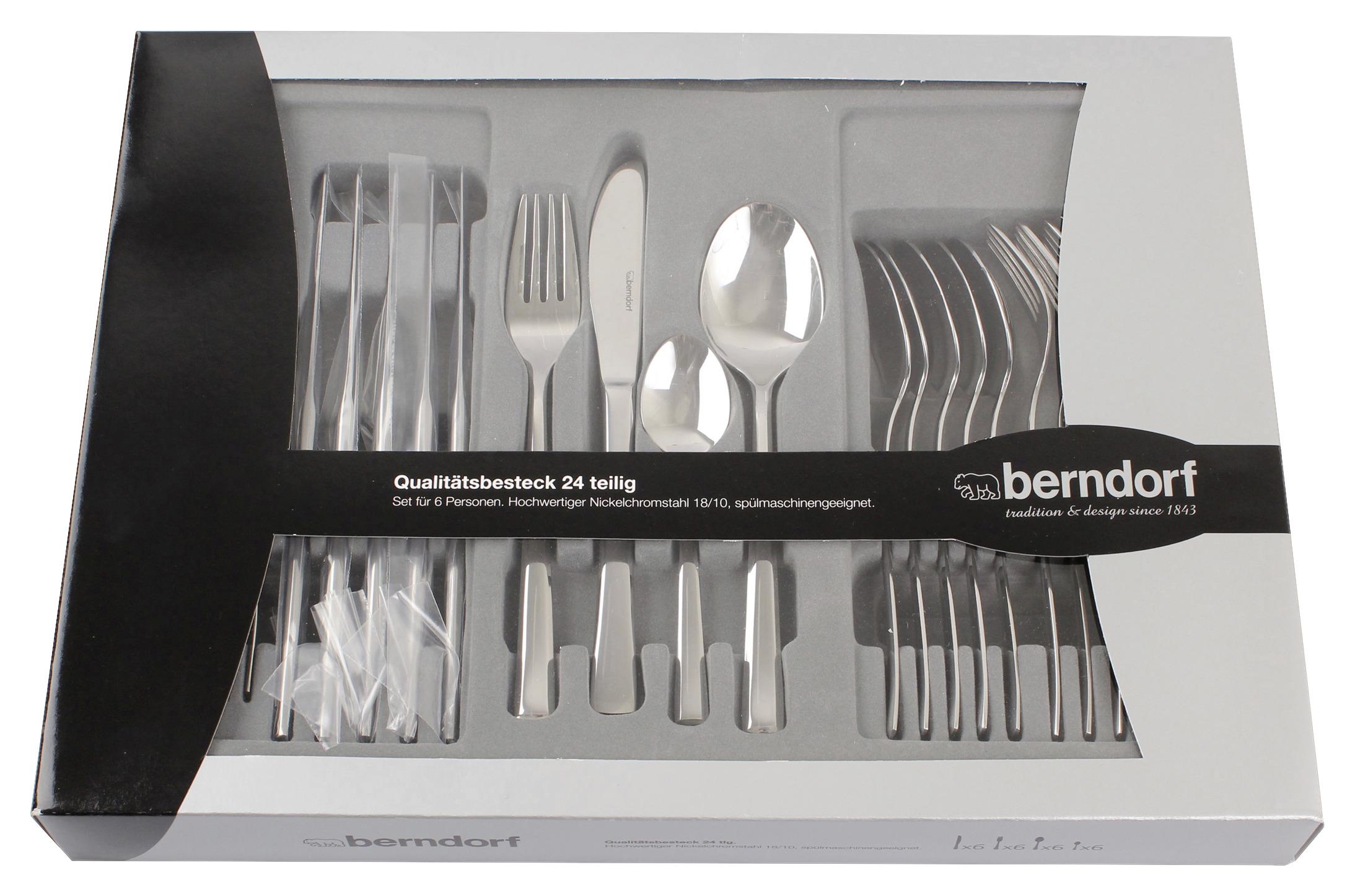 Besteckset 24-teilig Joker Nc Für 6 Personen - Silberfarben, MODERN, Metall - Berndorf