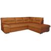 Ecksofa William, Cognac S: 268x216 Cm - Chromfarben/Cognac, Design, Leder (268/216cm) - Livetastic