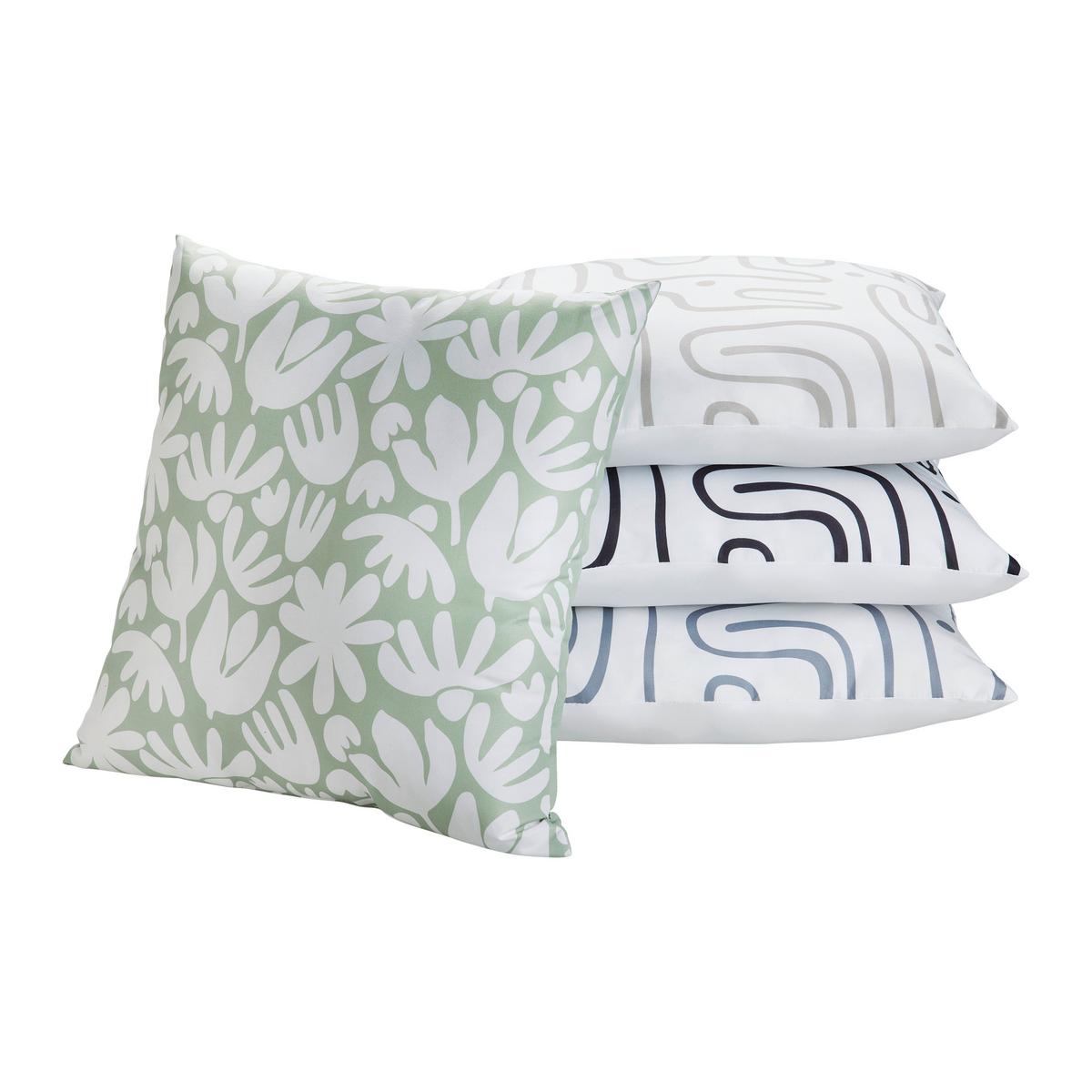 DEKORAČNÍ POLŠTÁŘ BETTY - bílá/šalvějově zelená, Konvenční, textil (40/40cm) - Mömax