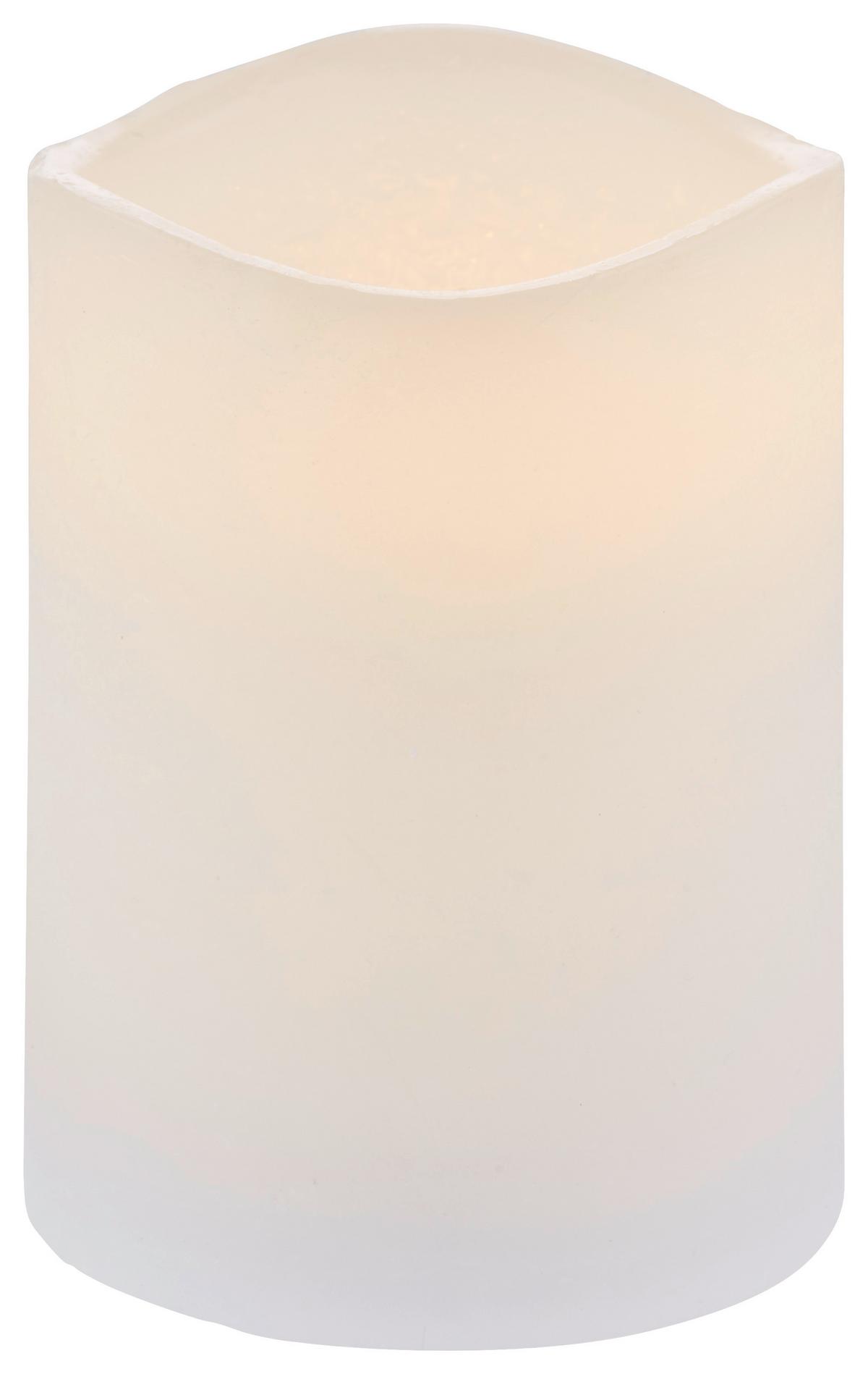 SVÍČKA S LED LEONIE - bílá, plast (7,5/10cm) - Mömax