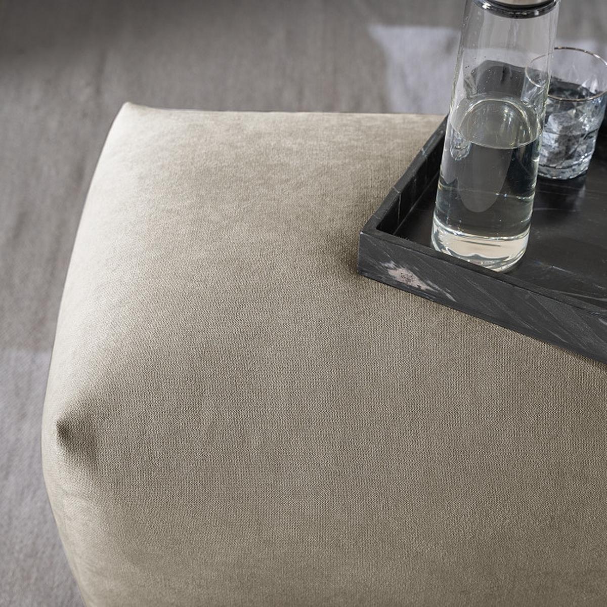 Hocker Bolt, Dunkelgrau B: 102 cm - Schwarz/Grau, MODERN, Textil (102/41/52cm) - Trendmanufaktur