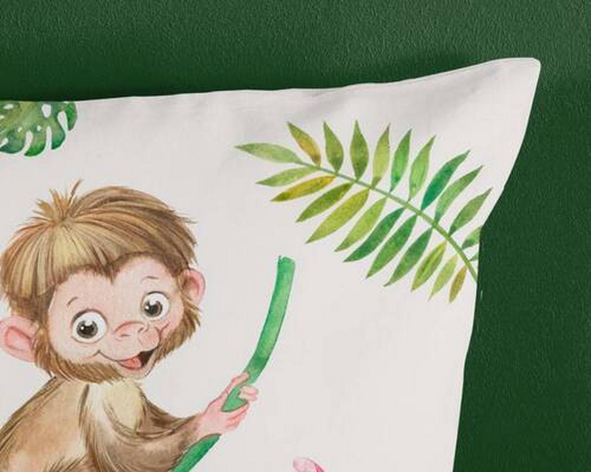 Kinderbettwäsche Play Grün Ecru 135x200 cm - Ecru/Grün, Natur, Textil (135/200cm)