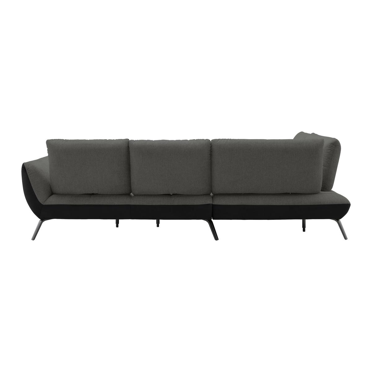 Rohová sedačka TRENDY, levá, černá / antracitová - černá/antracitová, Moderní, kov/kompozitní dřevo (250/93/310cm) - Premium Living