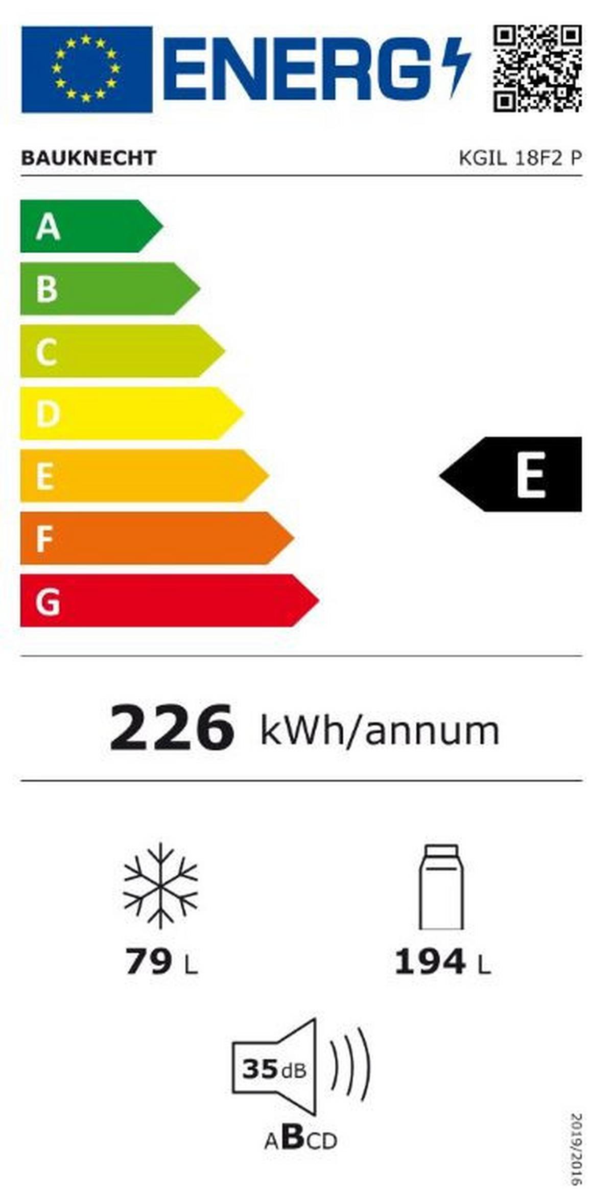 Kühl-gefrier-kombination Kgil 18f2 P - Weiß, Basics (55,7/177/54,5cm) - Bauknecht