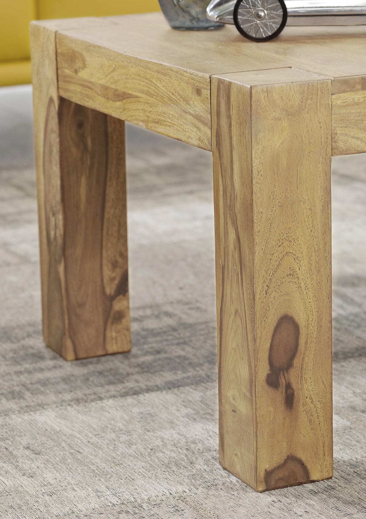 Konferenčný stolík Mumbai masív - farba akácie, Design, drevo (60/60/40cm) - MID.YOU