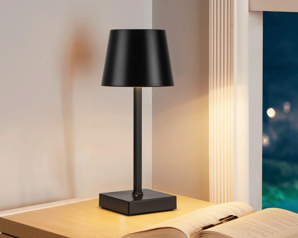 LED-Tischleuchte Celine - Schwarz, MODERN, Kunststoff/Metall (10,5/26cm) - Luca Bessoni