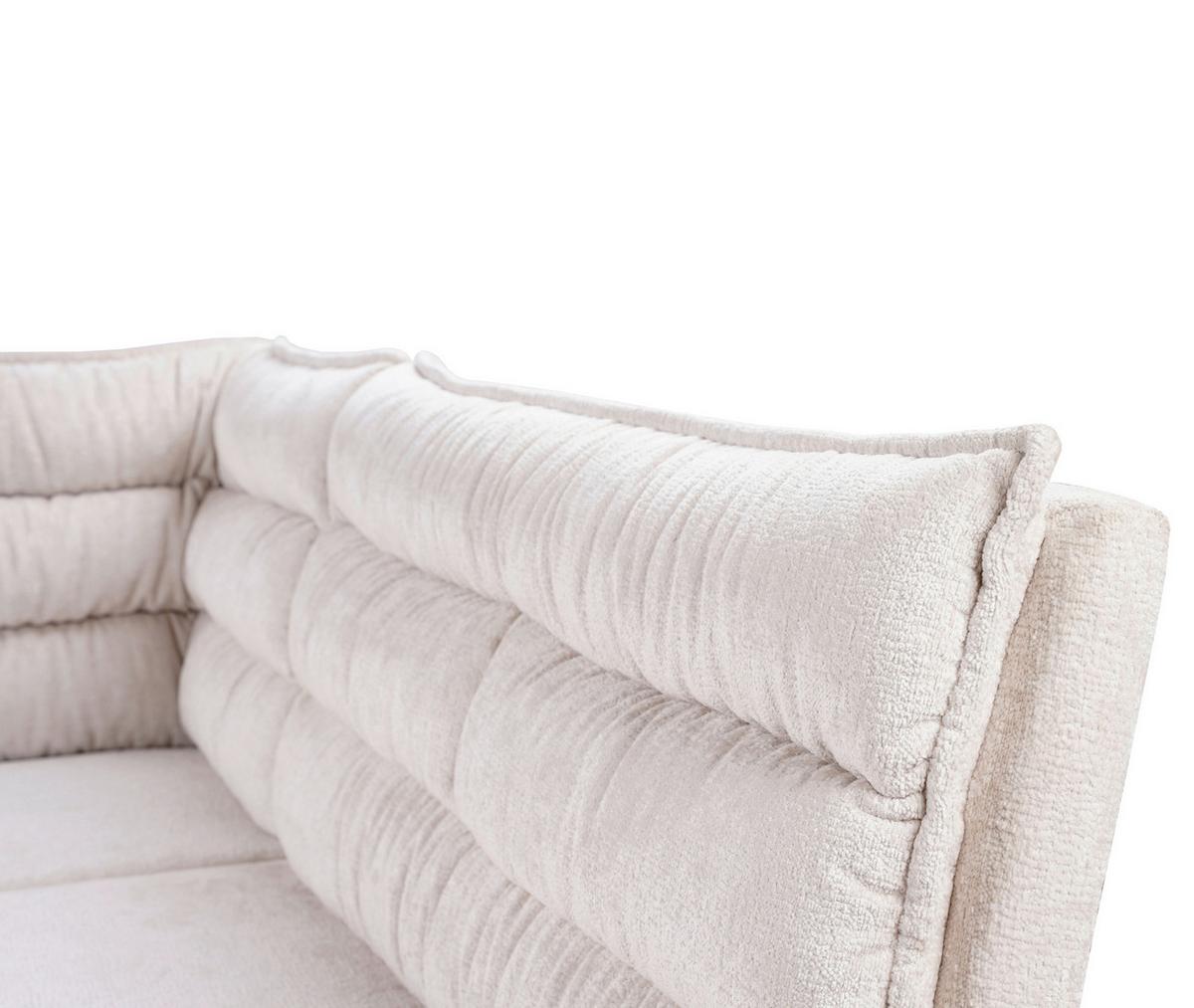 Eckbank YURi Beige, Schenkel: 176x214 cm - Beige/Schwarz, LIFESTYLE, Textil/Metall (176-214/68/88cm) - Livetastic