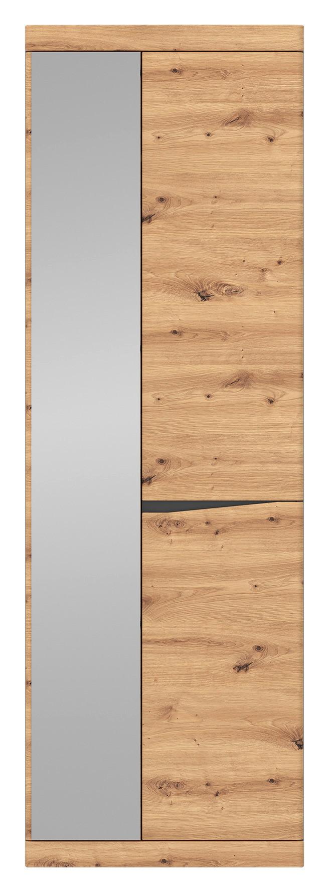 Garderobenschrank Turino Eiche Artisan Dekor B: 65 Cm - Eichefarben/Anthrazit, MODERN, Holzwerkstoff (65/196,5/40cm)