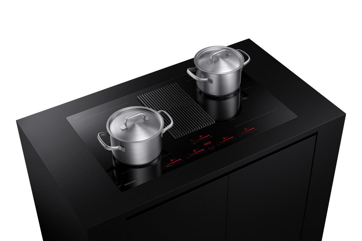 Kochfeld-Dunstabzug-Kombi Nz84t9747vk/Ur - Schwarz, MODERN, Glas/Kunststoff (83/21,1/51,5cm) - Samsung