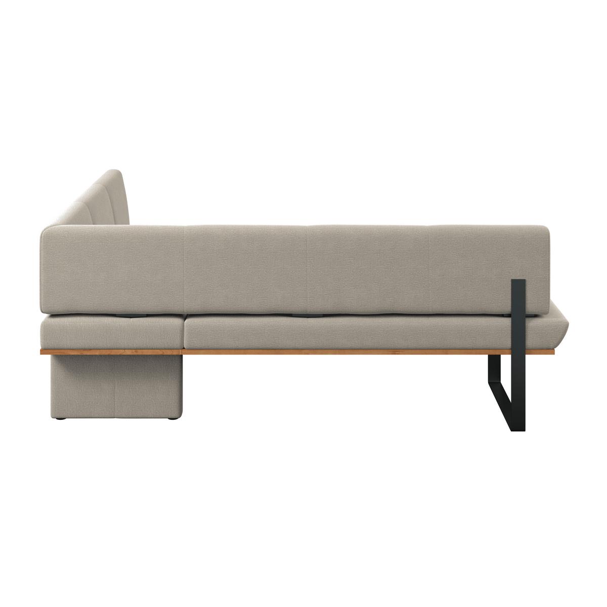 Eckbank Tristan Webstoff beige,S:245x195cm - Beige/Schwarz, MODERN, Holz/Textil (245/195cm) - James Wood