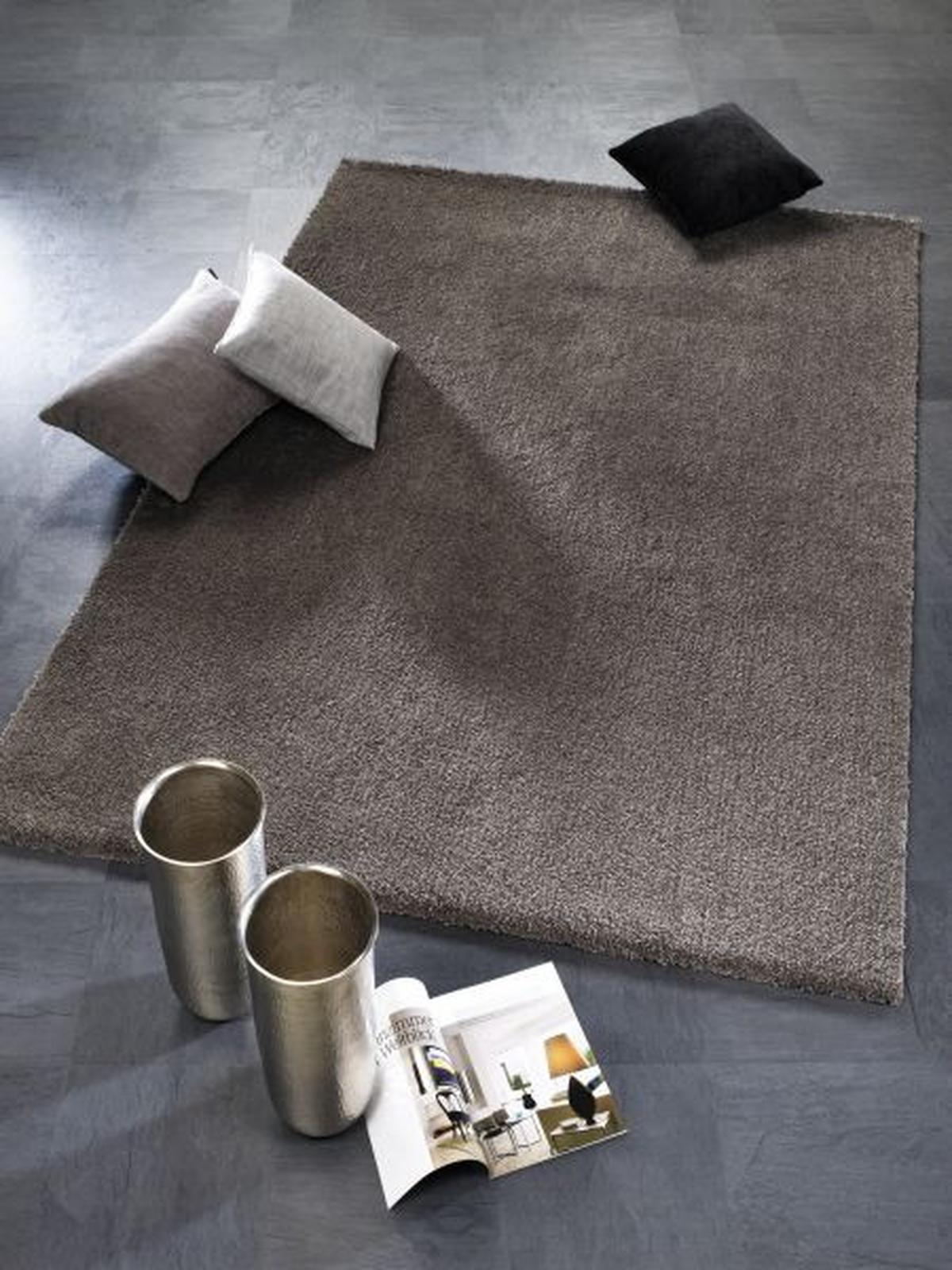Hochflorteppich Royal Shaggy Anthrazit 65x130 cm - Anthrazit, Basics, Textil (65/130cm) - Novel