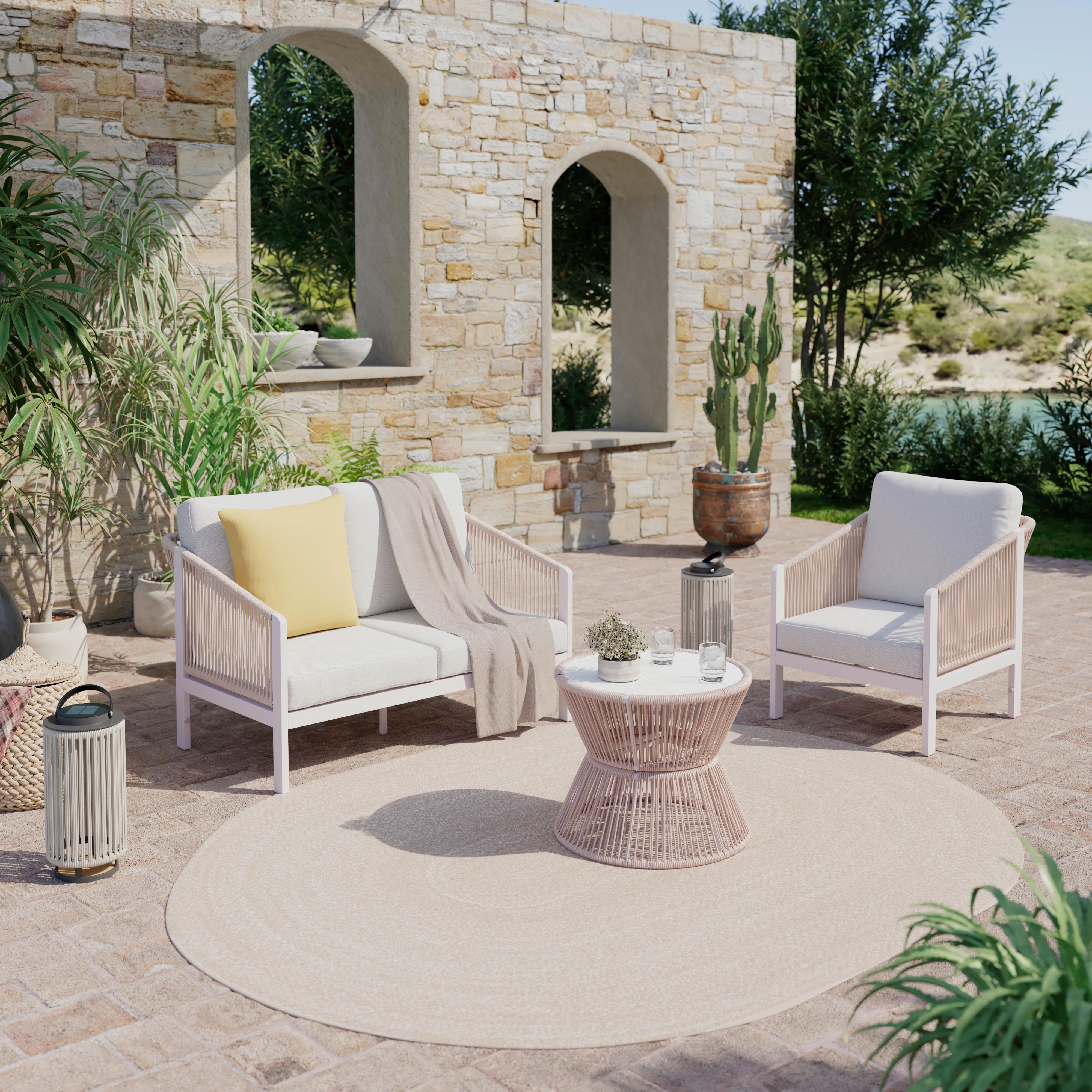 LOUNGESOFA PALMA - Beige/Lavagrau, MODERN, Kunststoff/Textil (123/67/80cm) - Beldano