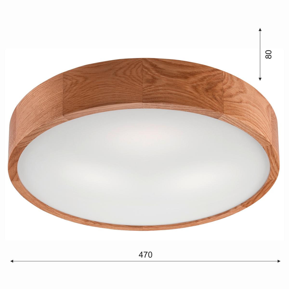 Deckenleuchte 38063 Eveline - Alteiche, Natur, Holz (47/8cm)