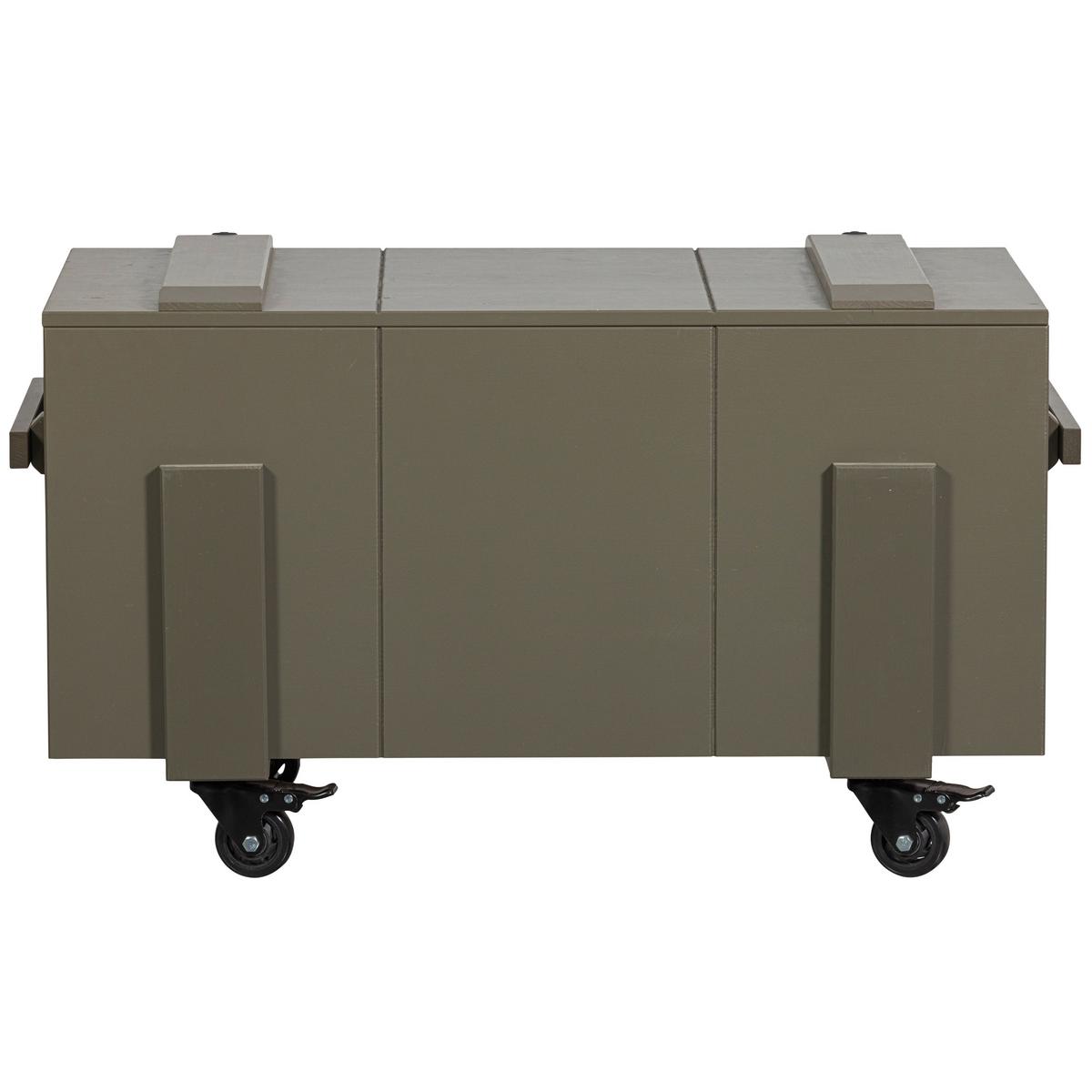 Truhe Bobby Grün B: 100cm - Grün, Design, Holz (100/55/56cm) - Livetastic