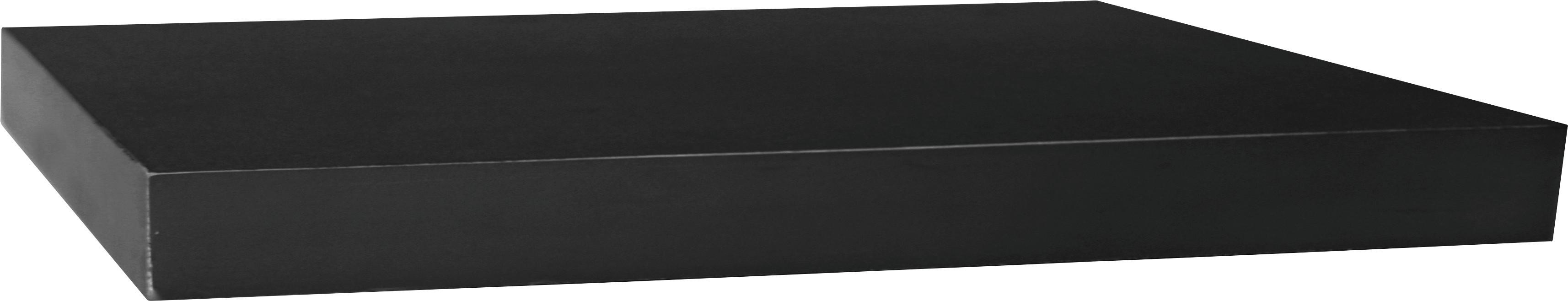 NÁSTĚNNÁ POLICE SIMPLE 80 - černá, Moderní, kompozitní dřevo (80/3,8/23,5cm)